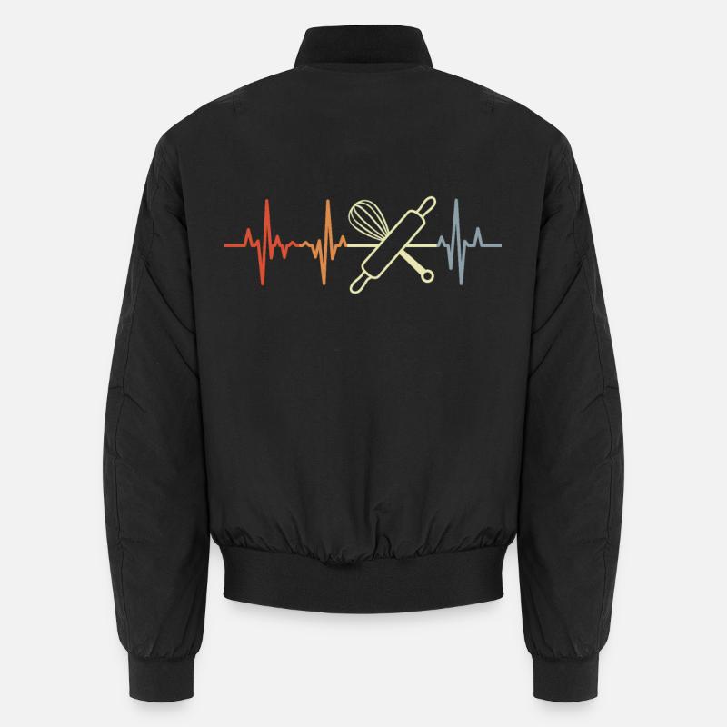 Noodle Roll Heart Line Unisex Bomber Jacket