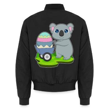 Œuf de Pâques du koala - Bomber unisexe - noir - Dos - AI Model Male 185 light (185cm)