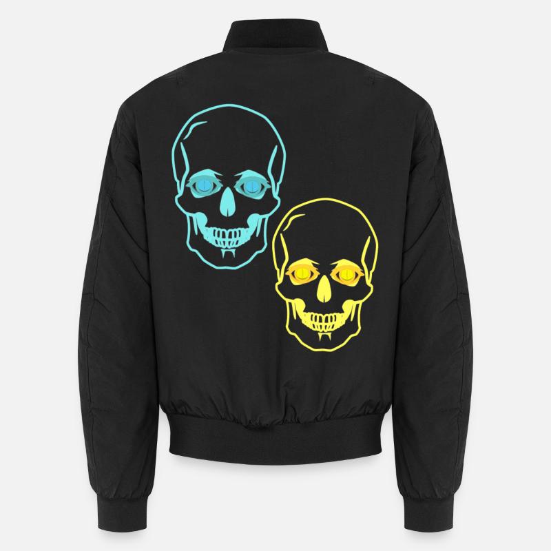 Schädel Totenköpfe Horror Fantasy Halloween Tod Unisex Bomberjacke