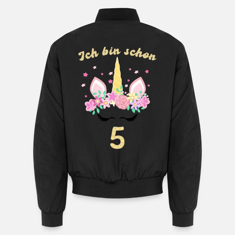ich bin schon 5 Unisex Bomberjacke