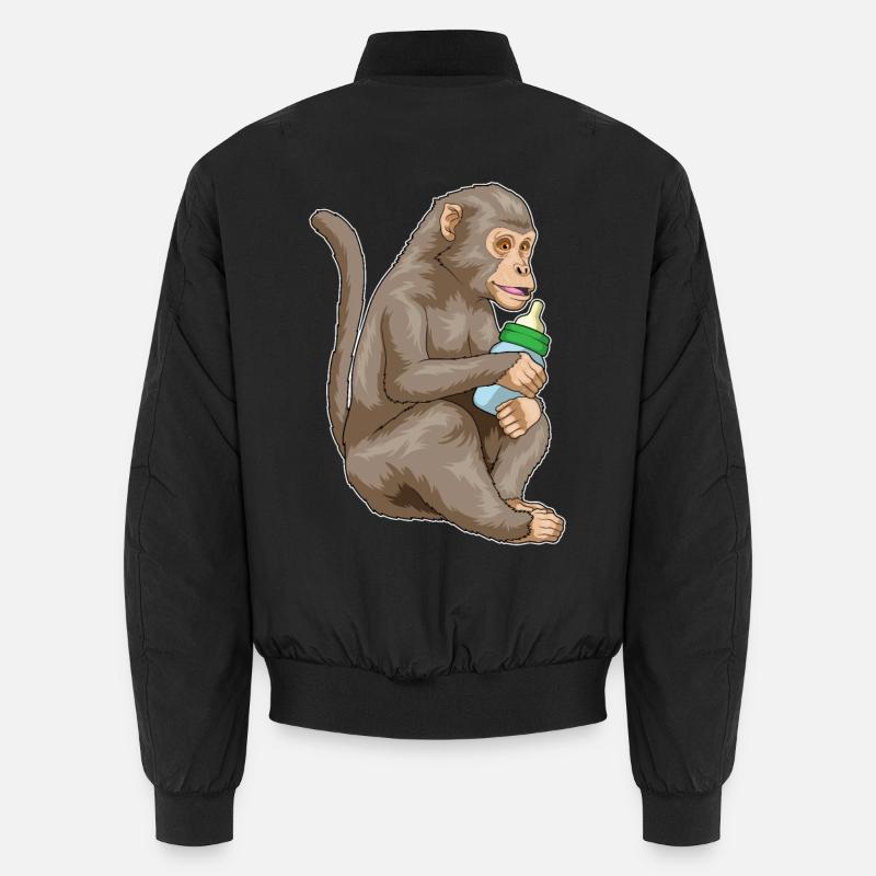 Biberon Monkey - Bomber unisexe - noir