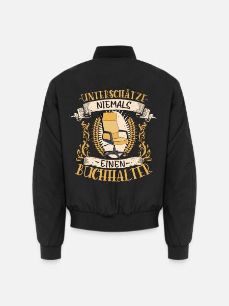 Buchhalter Geschenk Zahlen Lustig Beruf - Unisex Bomberjacke - Schwarz