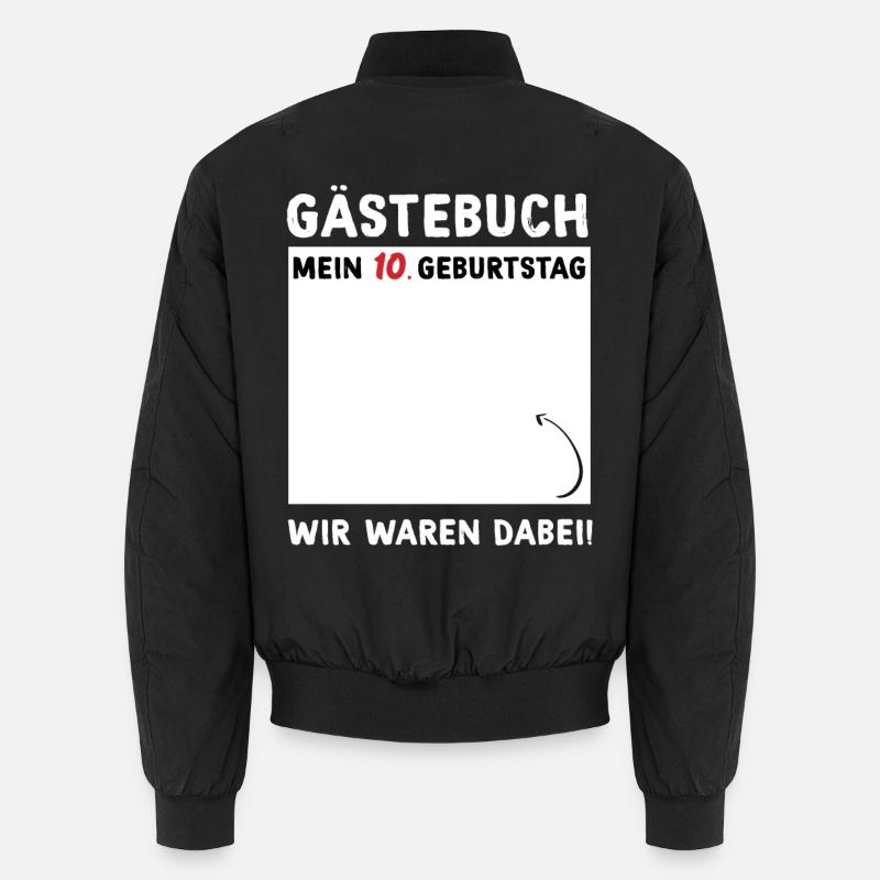 Gästebuch mein 10 geburtstag wir waren dabei Unisex Bomberjacke