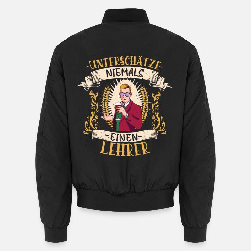 Lehrer Bildung Geschenk Pädagoge Klassenzimmer - Unisex Bomberjacke - Schwarz