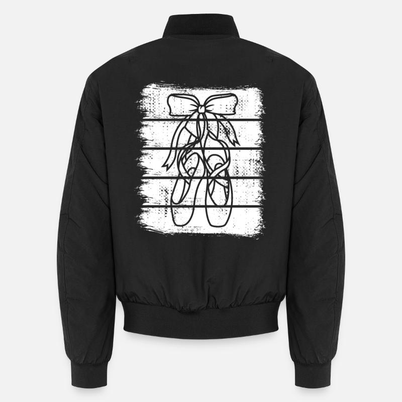 Ballet Shoes Sketch - Unisex Bomber Jacket - black