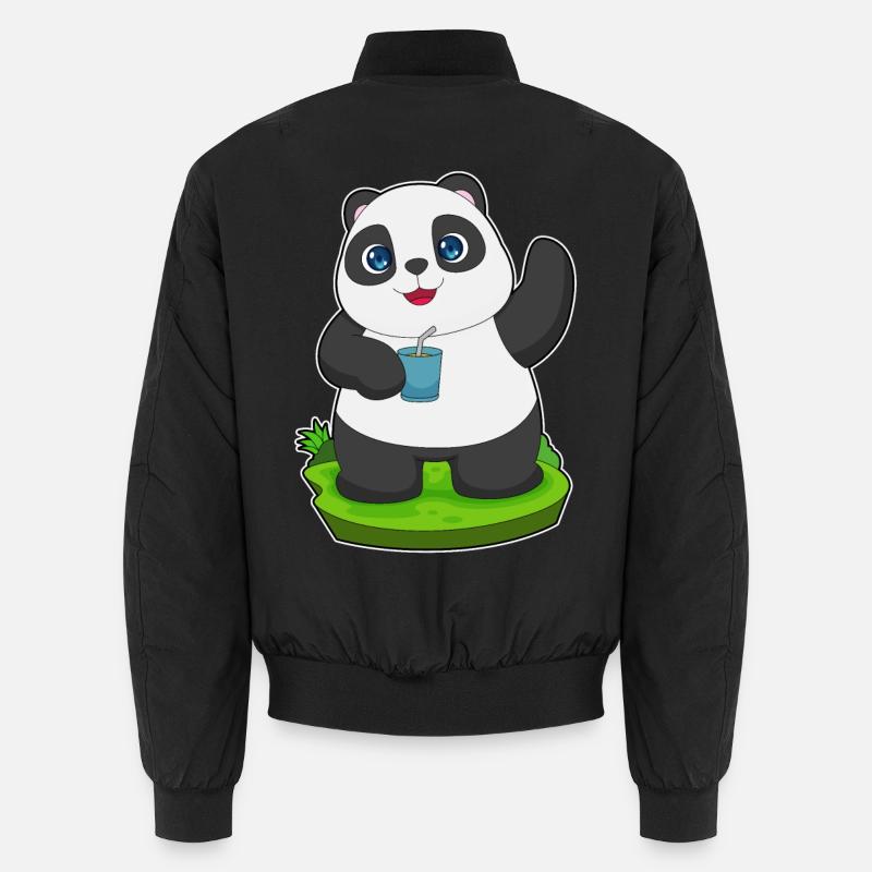 Panda Juice - Unisex Bomber Jacket - black