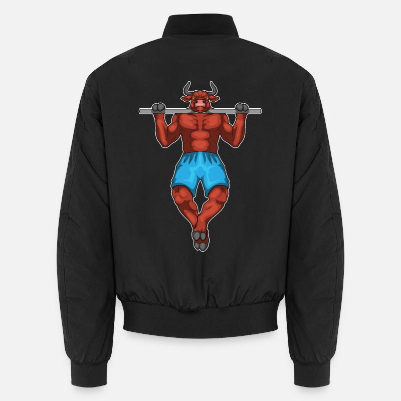 Taurus Bodybuilder Pull-Ups Musculation - Bomber unisexe - noir