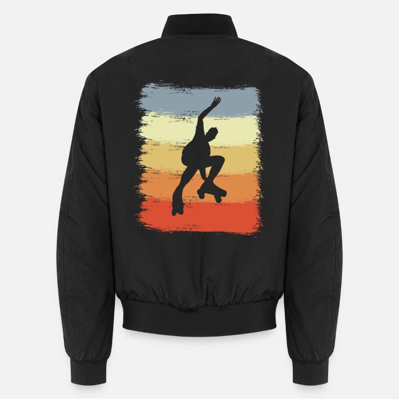 Vintage Roller Skating Skater Unisex Bomber Jacket