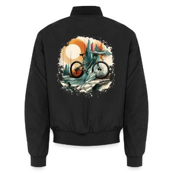 Amateurs de VTT - Bomber unisexe - noir - Dos - AI Model Male 185 light (185cm)