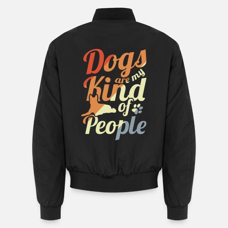 Hundehalter Spruch - Unisex Bomberjacke - Schwarz