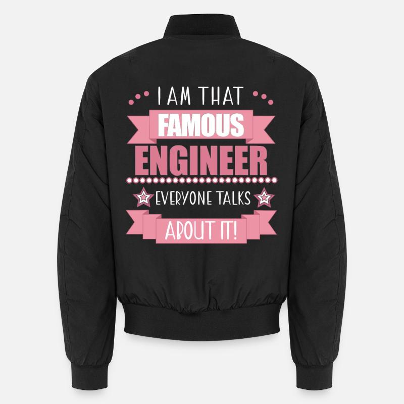 Engineer Profession Ladies Gift - Unisex Bomber Jacket - black