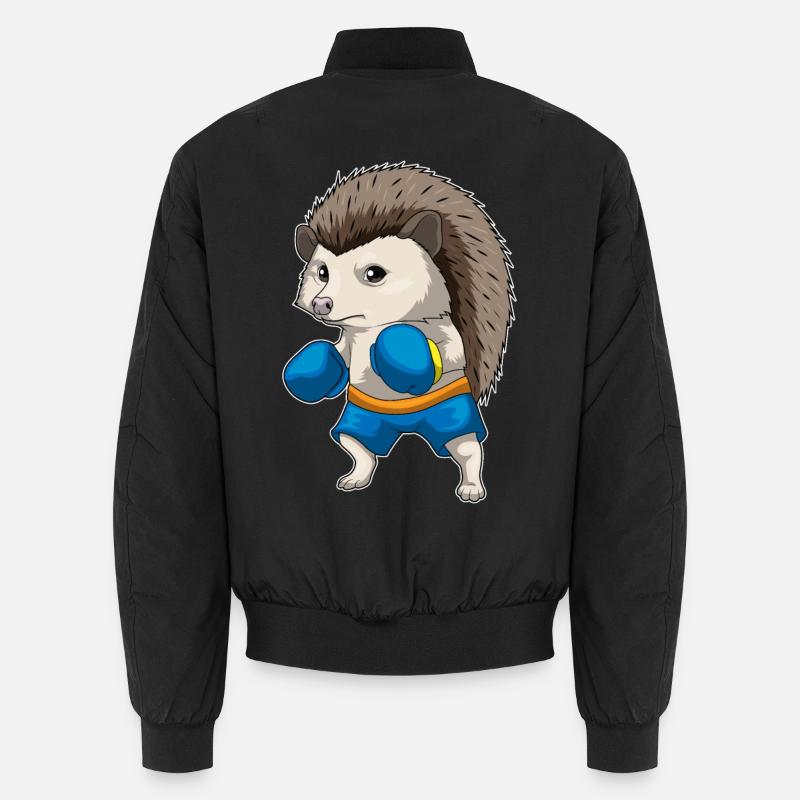 Igel Boxer Boxhandschuhe Boxen - Unisex Bomberjacke - Schwarz