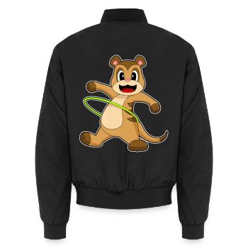Meerkat Fitness Gymnastique Sports - Bomber unisexe - noir - Dos - AI Model Male 185 light (185cm)