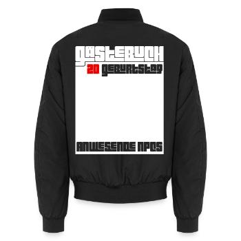 20. Geburtstag Mann Frau 20 Jahre Lustig Geschenk - Unisex Bomberjacke - Schwarz - Hinten - AI Model Male 185 light (185cm)
