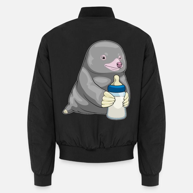 Mole Lait de biberon - Bomber unisexe - noir