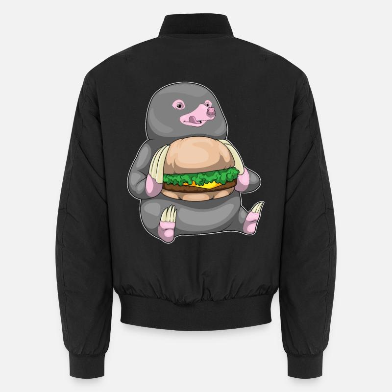 Burger de taupe - Bomber unisexe - noir