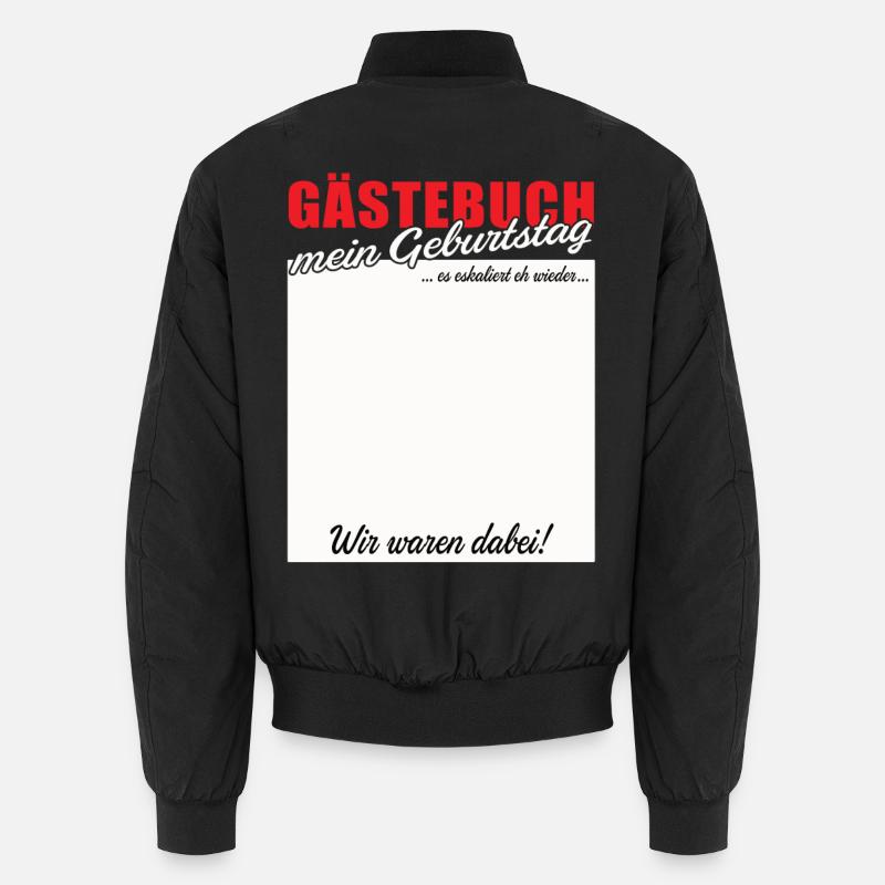 Gästebuch Geburtstagsspruch Unisex Bomberjacke