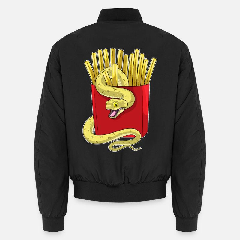 Frites serpent - Bomber unisexe - noir