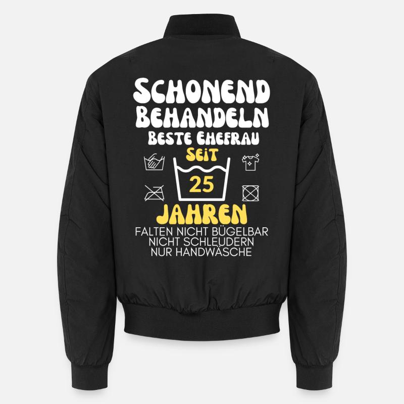 Design for the silver wedding for the 25th anniversary Unisex Bomber Jacket