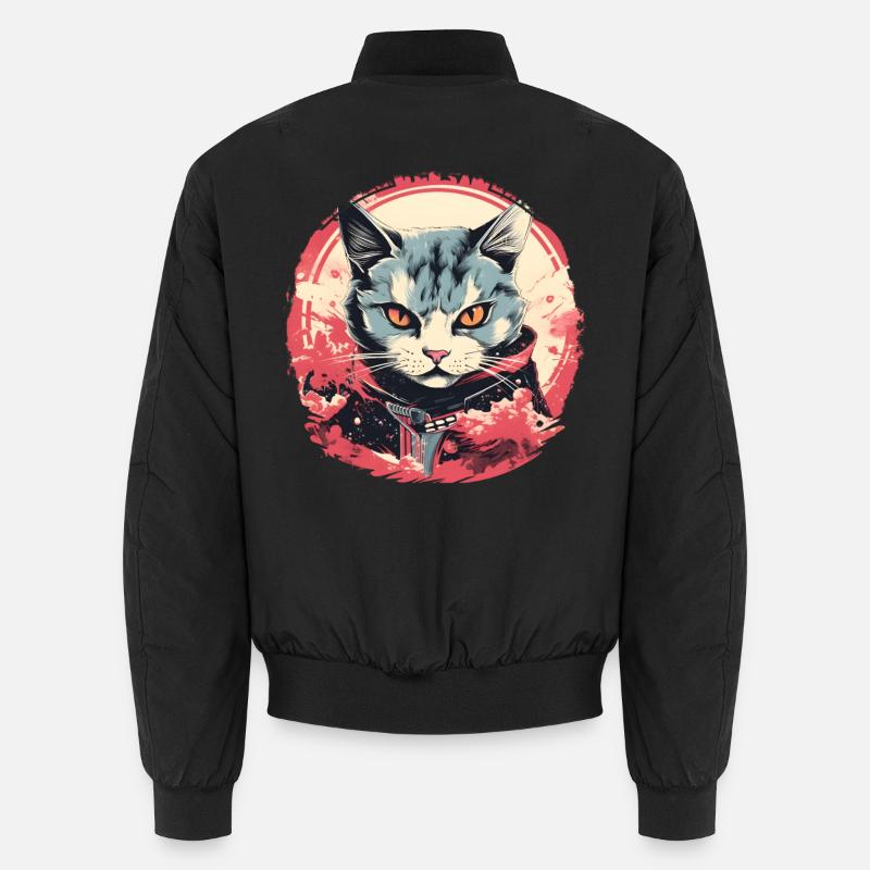 Style d’anime de chat - Bomber unisexe - noir