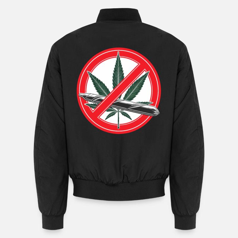 Panneau d’interdiction de la marijuana au cannabis Bomber unisexe