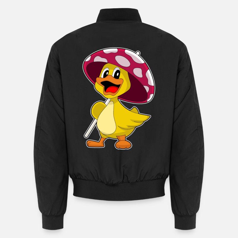 Ente Regenschirm - Unisex Bomberjacke - Schwarz