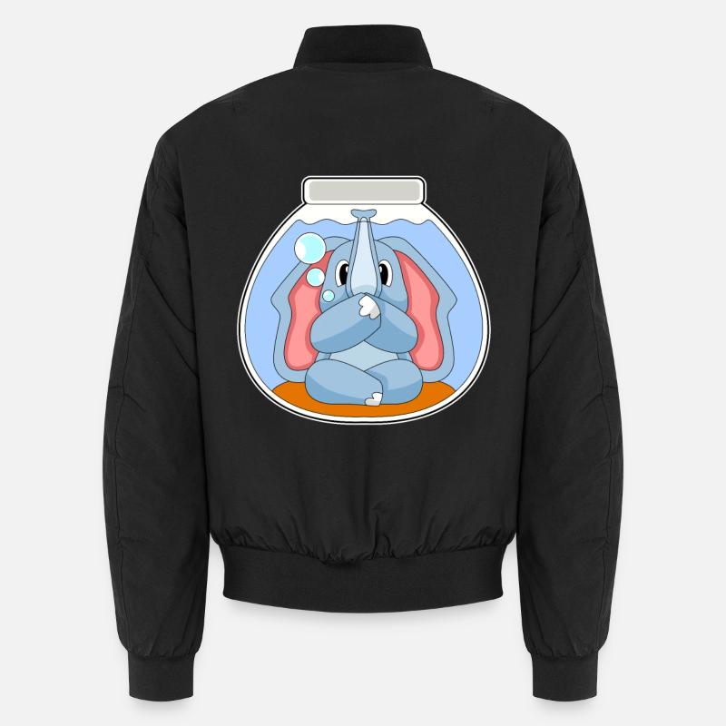 Elephant Aquarium - Unisex Bomber Jacket - black