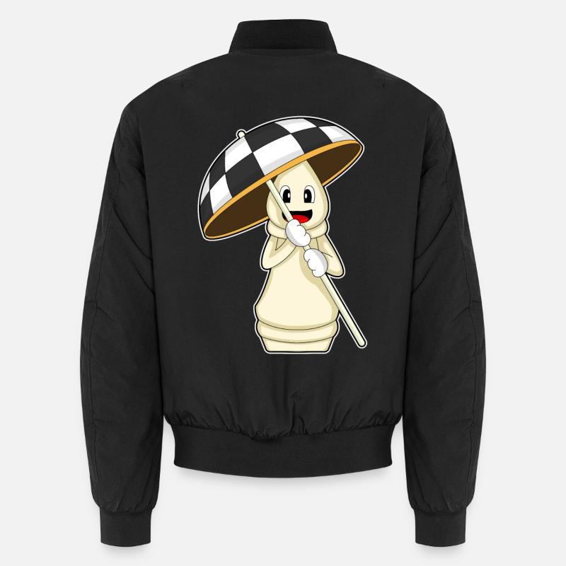 Chess Piece Rook Chess - Unisex Bomber Jacket - black