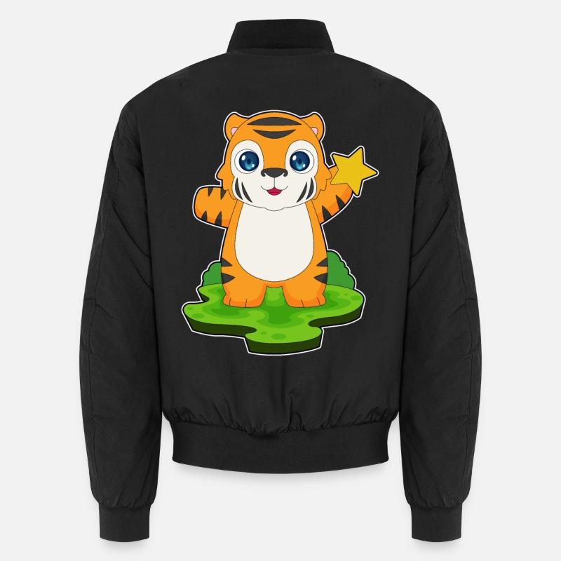 Tiger Star - Unisex Bomber Jacket - black