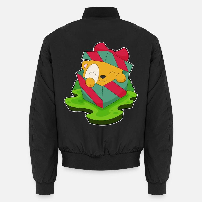 Hamster Christmas Package - Unisex Bomber Jacket - black