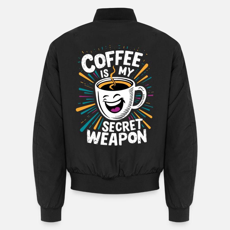 Lustige Kaffeetasse Spruch Unisex Bomberjacke