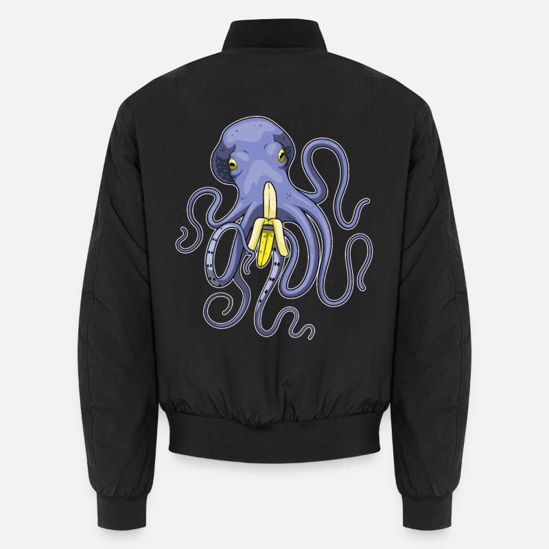 Poulpe Banane - Bomber unisexe - noir