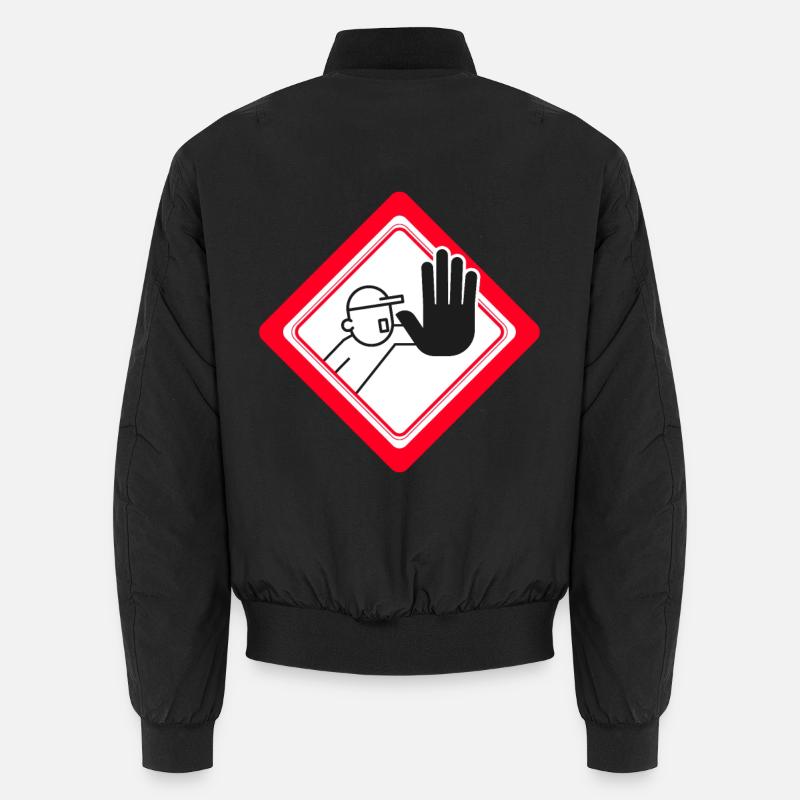 Unauthorized access prohibited Prohibition signs - Unisex Bomber Jacket - black