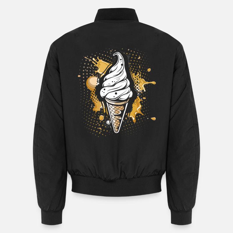 Eiswaffel Farbklecks - Unisex Bomberjacke - Schwarz