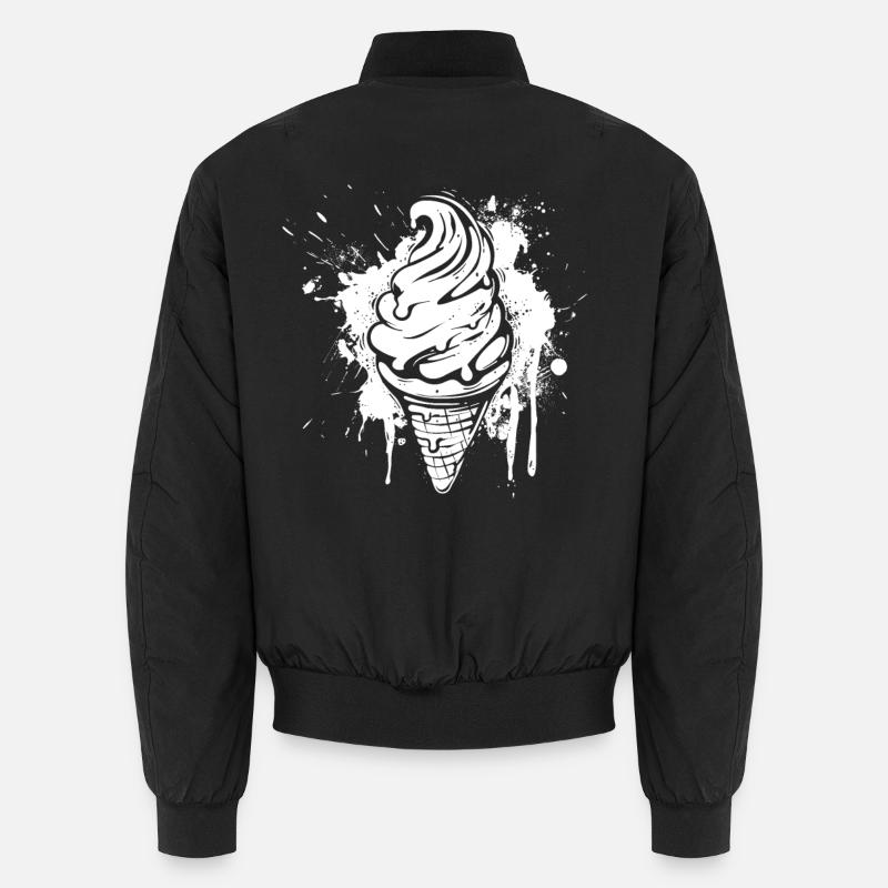 Eiswaffel Splash - Unisex Bomberjacke - Schwarz