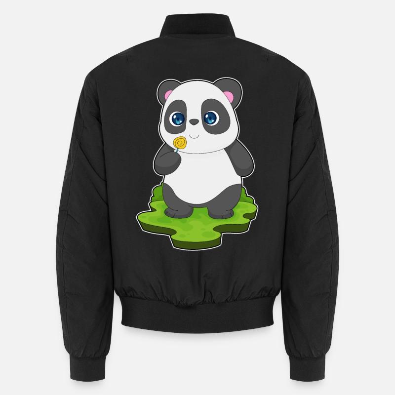 Sucette panda - Bomber unisexe - noir