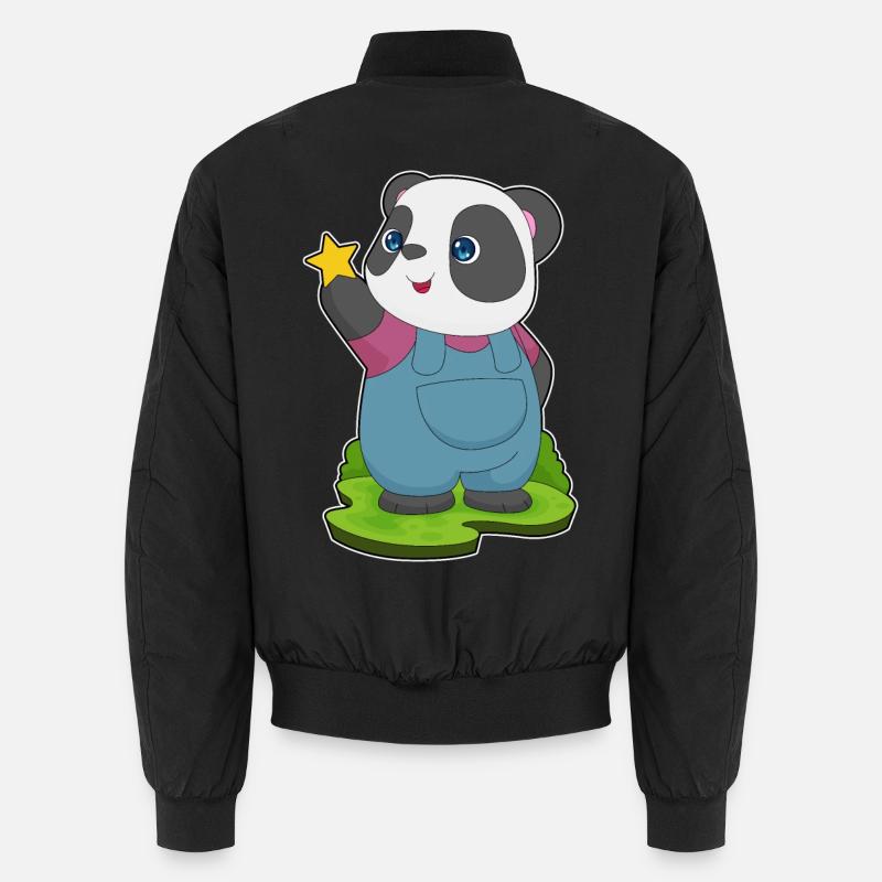 Étoile Panda - Bomber unisexe - noir