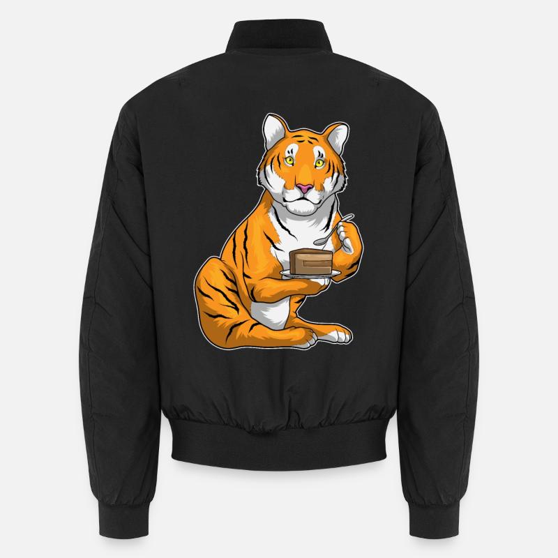 Tiger Cake - Unisex Bomber Jacket - black