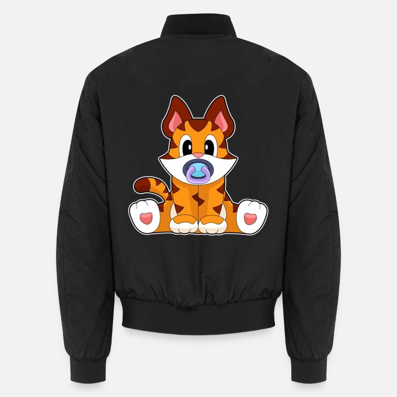 Tiger pacifier - Unisex Bomber Jacket - black