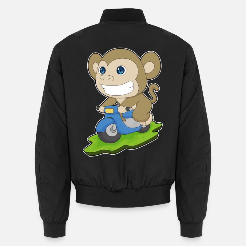 Affe Motorroller - Unisex Bomberjacke - Schwarz