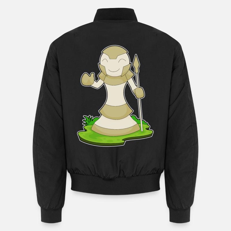 Schachfigur Bauer Schach - Unisex Bomberjacke - Schwarz