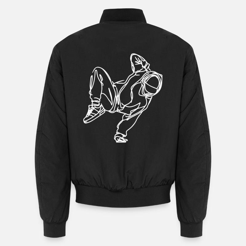 Breakdancer Zeichnung - Unisex Bomberjacke - Schwarz