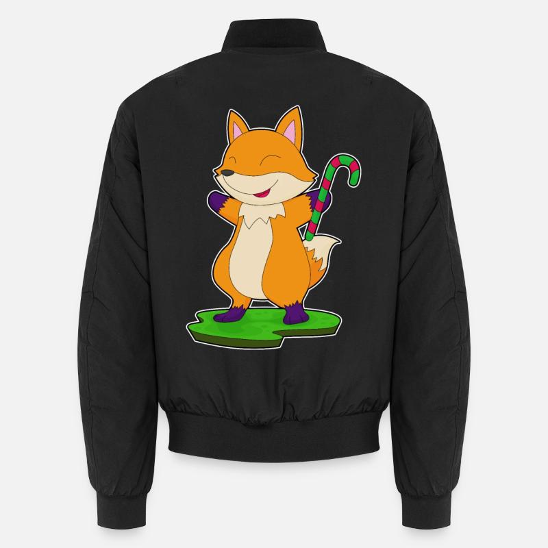 Fuchs Zuckerstange - Unisex Bomberjacke - Schwarz