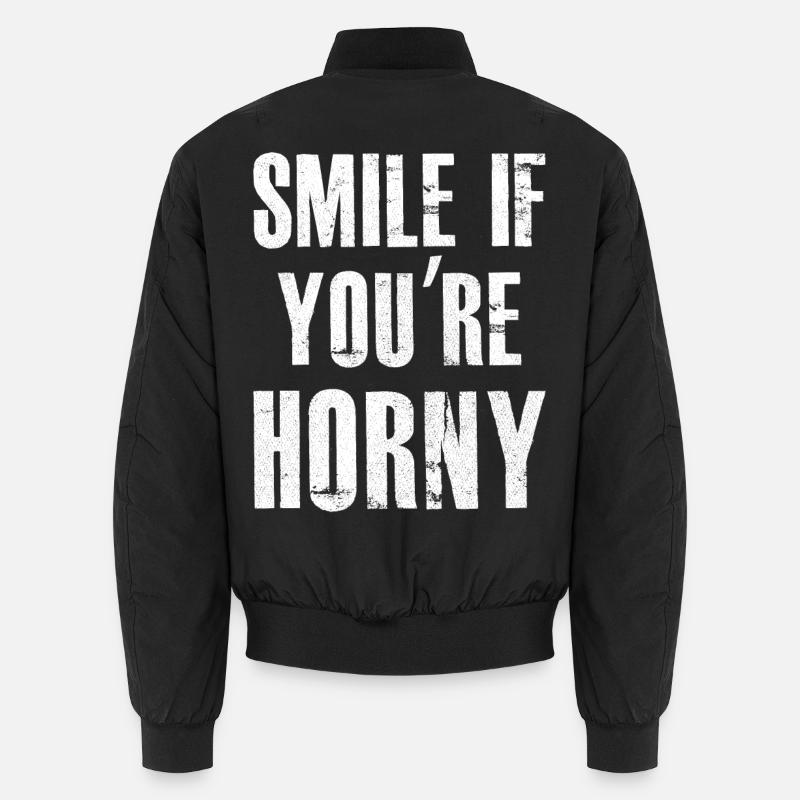 Souriez si vous êtes excité - Bomber unisexe - noir