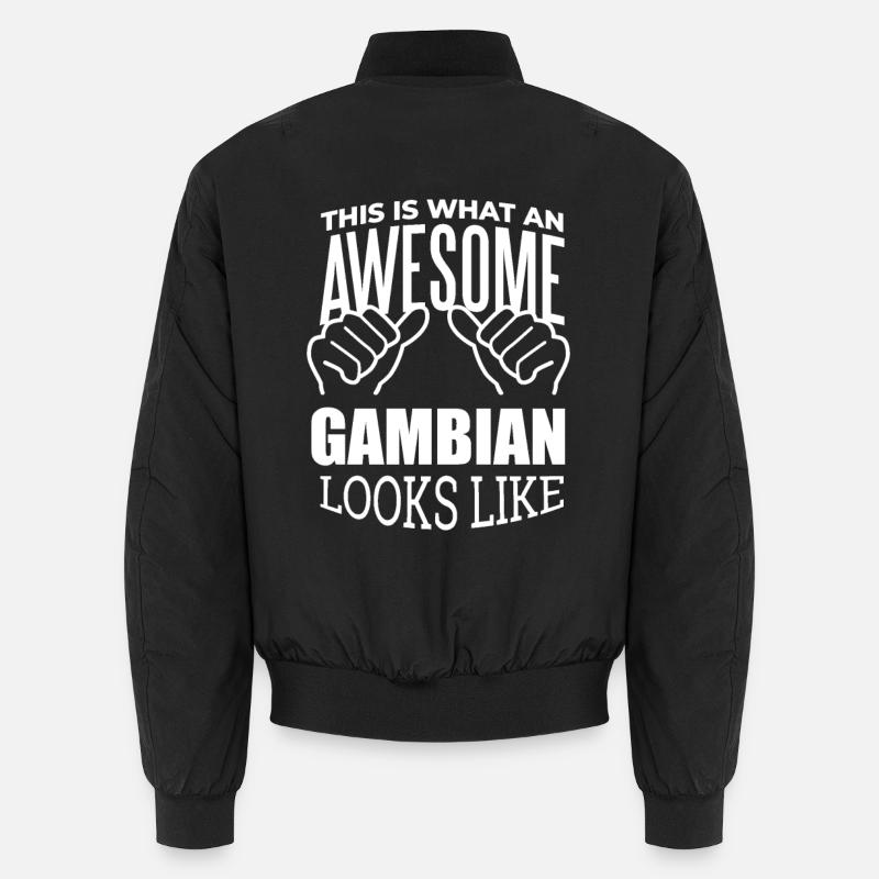 Gambia - Unisex Bomber Jacket - black