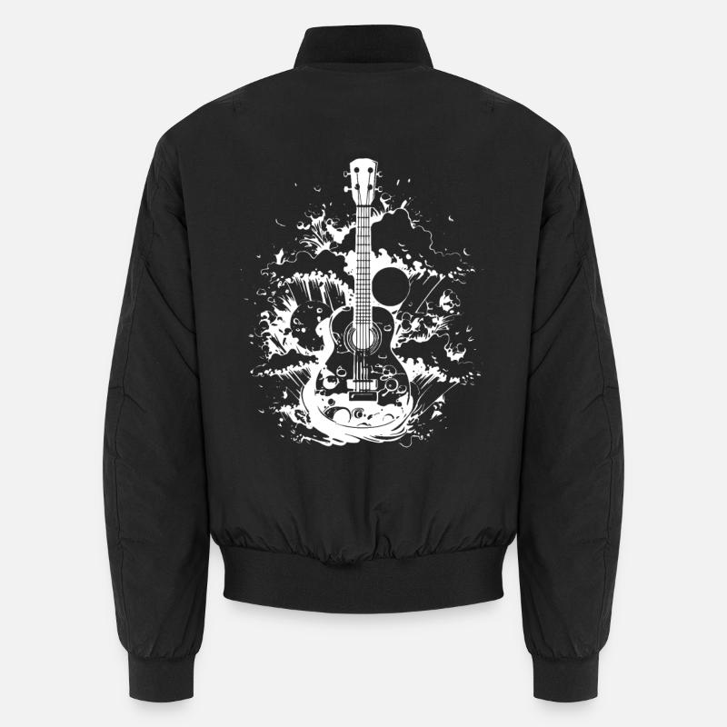 Ukulele Zeichnung Unisex Bomberjacke