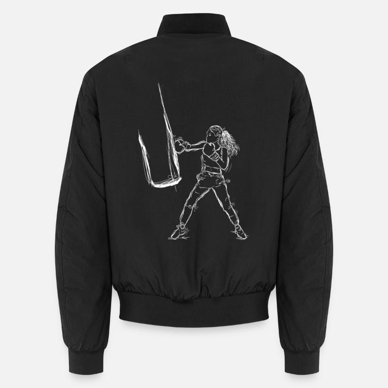 Boxerin Skizze Unisex Bomberjacke