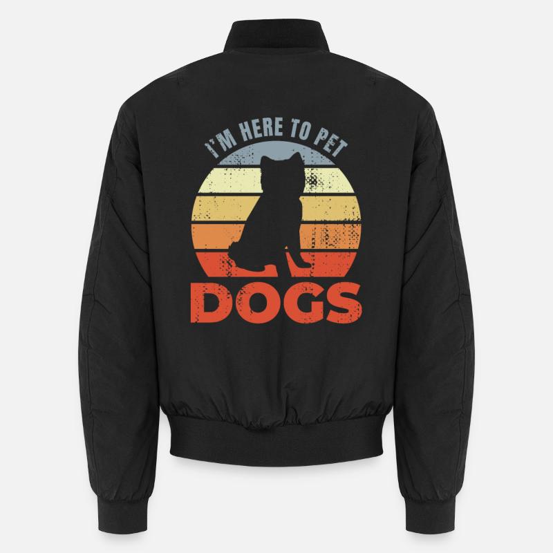 Hundehalter Witz - Unisex Bomberjacke - Schwarz