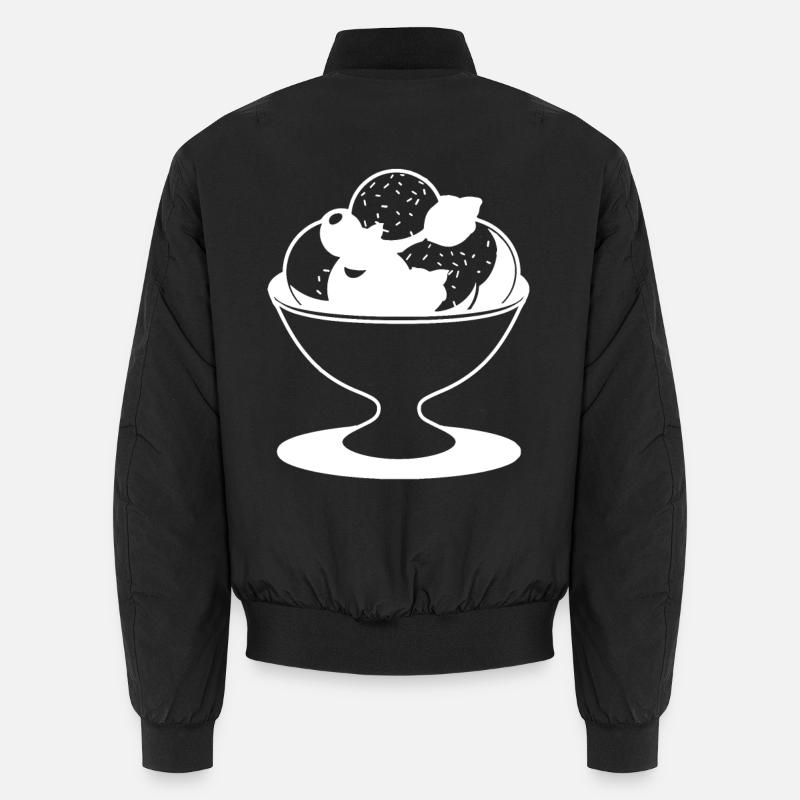 Dessin de coupe glacée - Bomber unisexe - noir