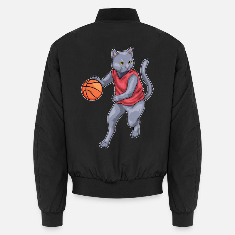 Chat Basketteur Basketteur Basketball - Bomber unisexe - noir